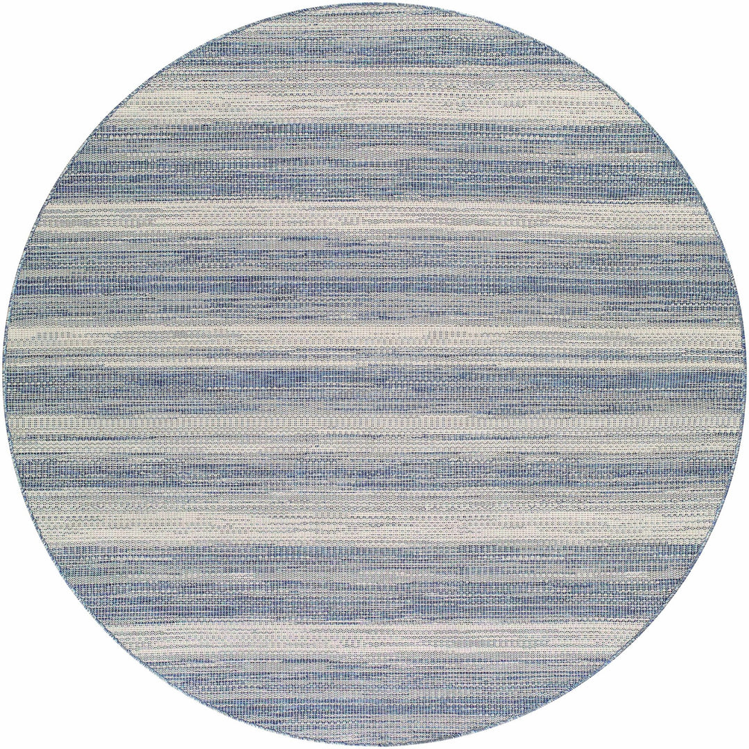 Wihe Contemporary Style Ivory And Blue Area Rug - The Rug Decor
