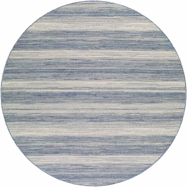 Wihe Contemporary Style Ivory And Blue Area Rug - The Rug Decor