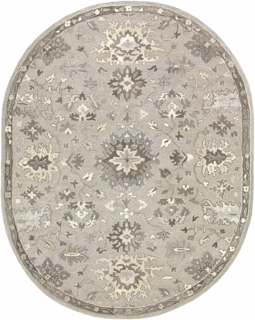 Willimantic Traditional Oushak Silver And Beige Rug - The Rug Decor