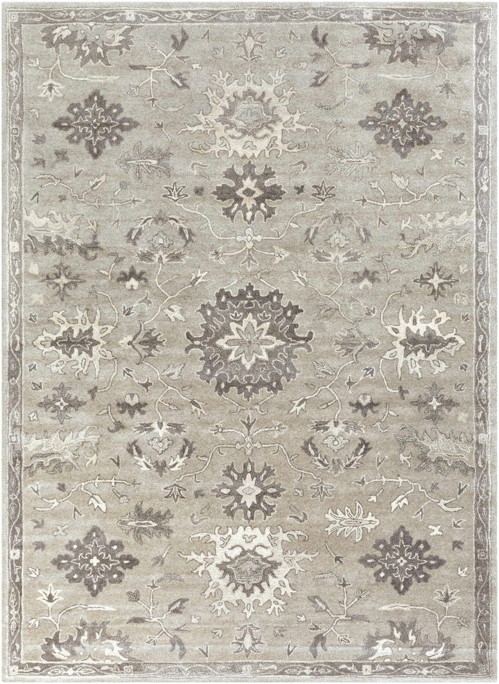 Willimantic Traditional Oushak Silver And Beige Rug - The Rug Decor