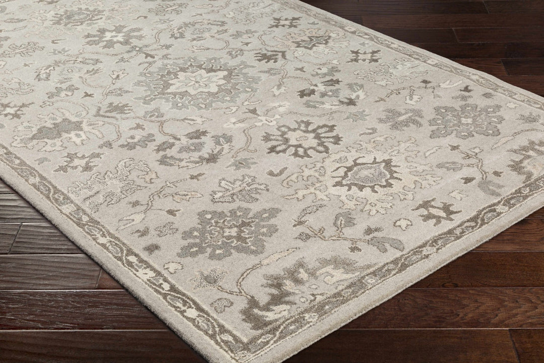 Willimantic Traditional Oushak Silver And Beige Rug - The Rug Decor