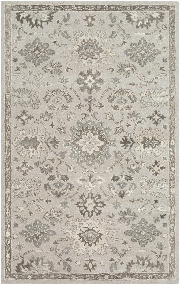 Willimantic Traditional Oushak Silver And Beige Rug - The Rug Decor