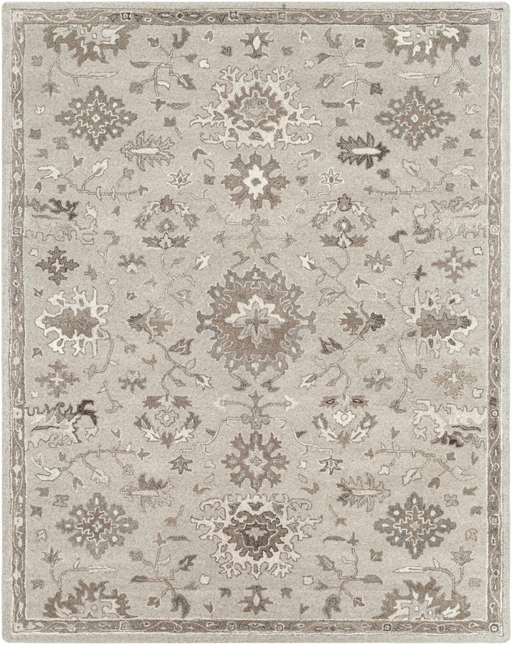 Willimantic Traditional Oushak Silver And Beige Rug - The Rug Decor