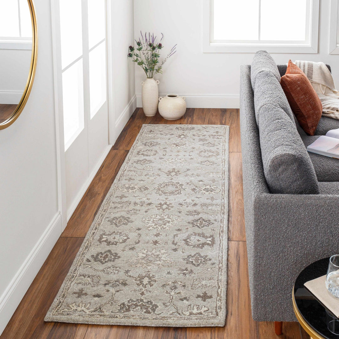 Willimantic Traditional Oushak Silver And Beige Rug - The Rug Decor