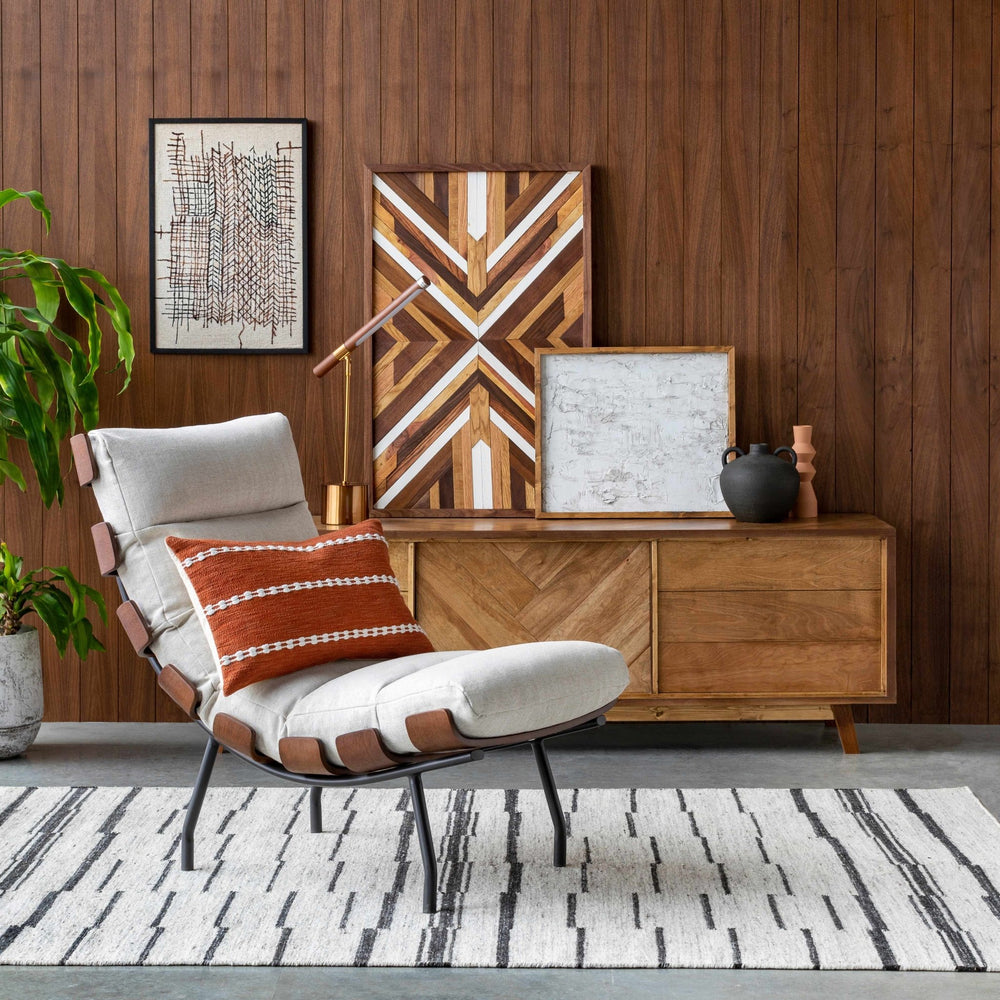 Willington Modern Style Ivory And Charcoal Hand Woven Area Rug - The Rug Decor