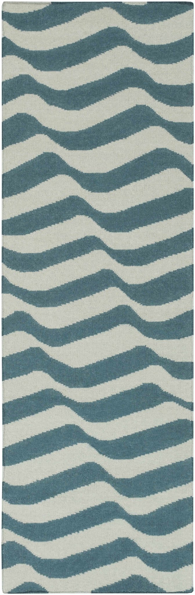 Willis Hand Woven Modern Style Teal And Ivory Area Rug - The Rug Decor