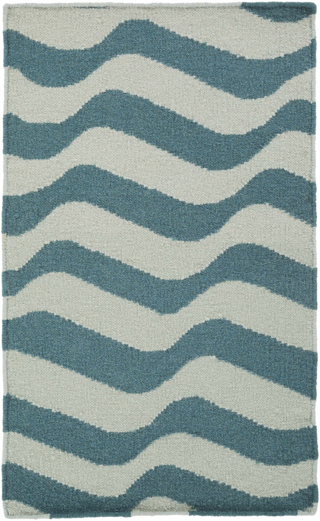 Willis Hand Woven Modern Style Teal And Ivory Area Rug - The Rug Decor