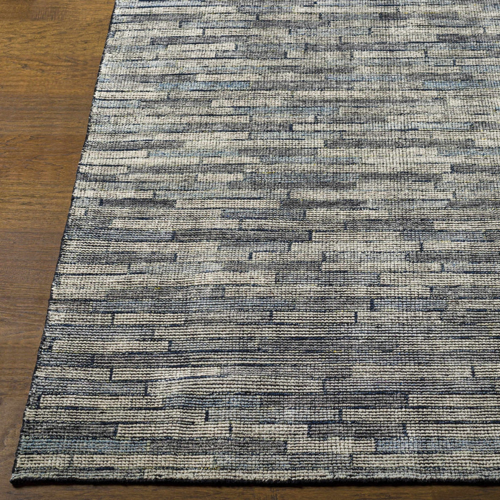 Willmar Blue And Charcoal Modern Style Hand Knotted Area Rug - The Rug Decor
