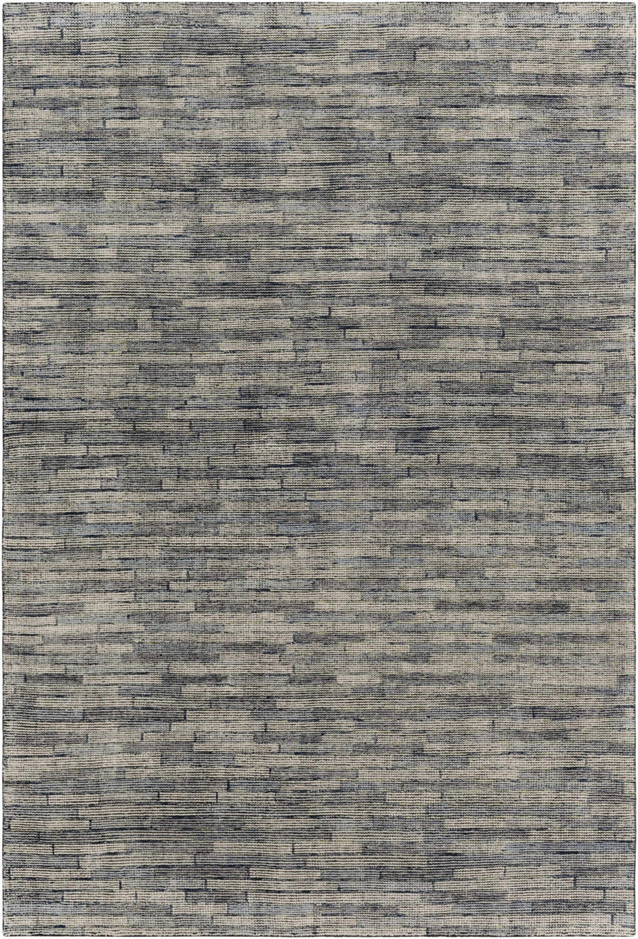 Willmar Blue And Charcoal Modern Style Hand Knotted Area Rug - The Rug Decor