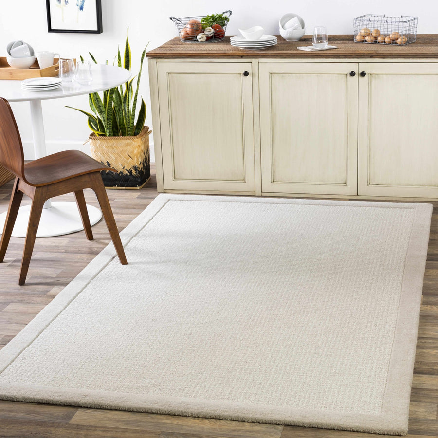 Winooski Contemporary Solid Ivory And Cream Rug - The Rug Decor