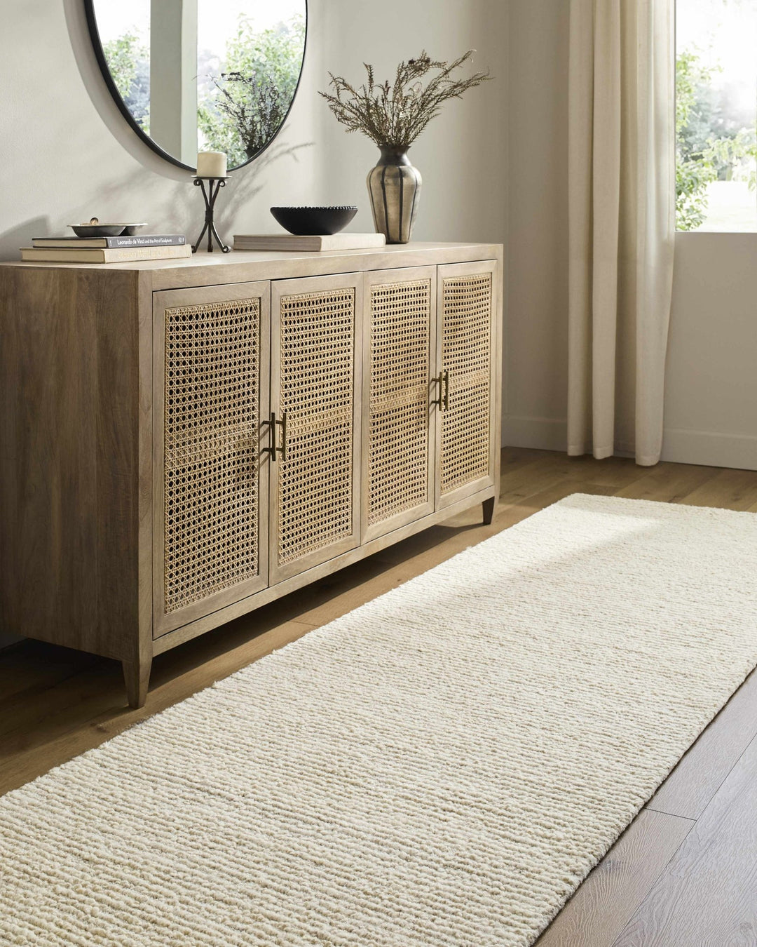 Winta Modern Solid Beige And Cream Wool Area Rug - The Rug Decor
