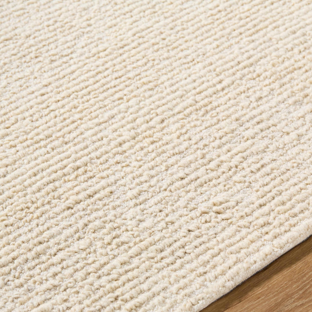 Winta Modern Solid Beige And Cream Wool Area Rug - The Rug Decor