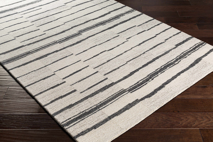 Willington Modern Style Ivory And Charcoal Hand Woven Area Rug
