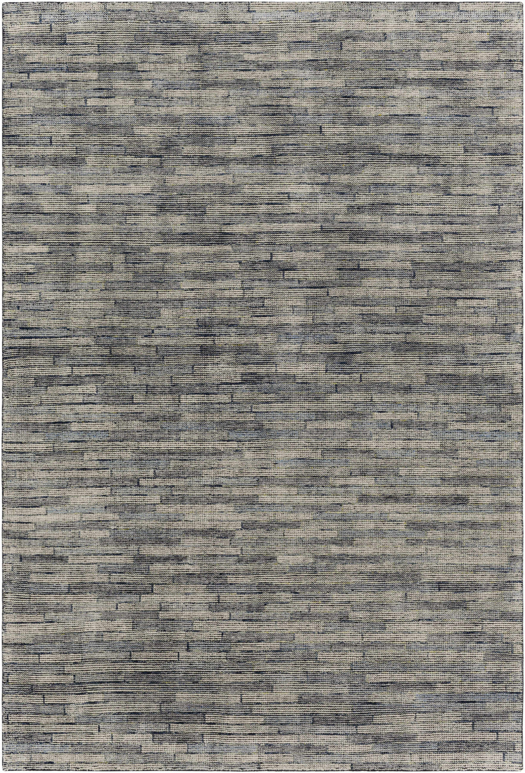 Willmar Blue And Charcoal Modern Style Hand Knotted Area Rug