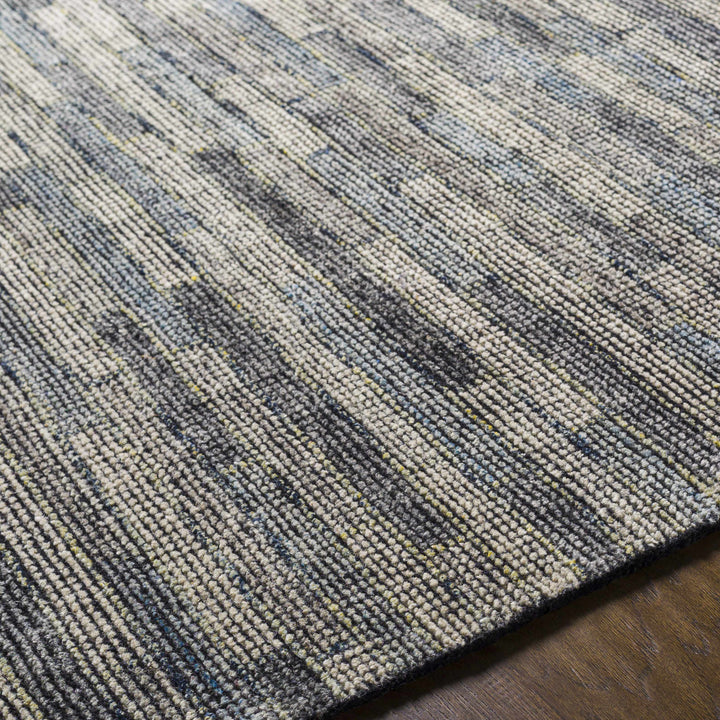 Willmar Blue And Charcoal Modern Style Hand Knotted Area Rug