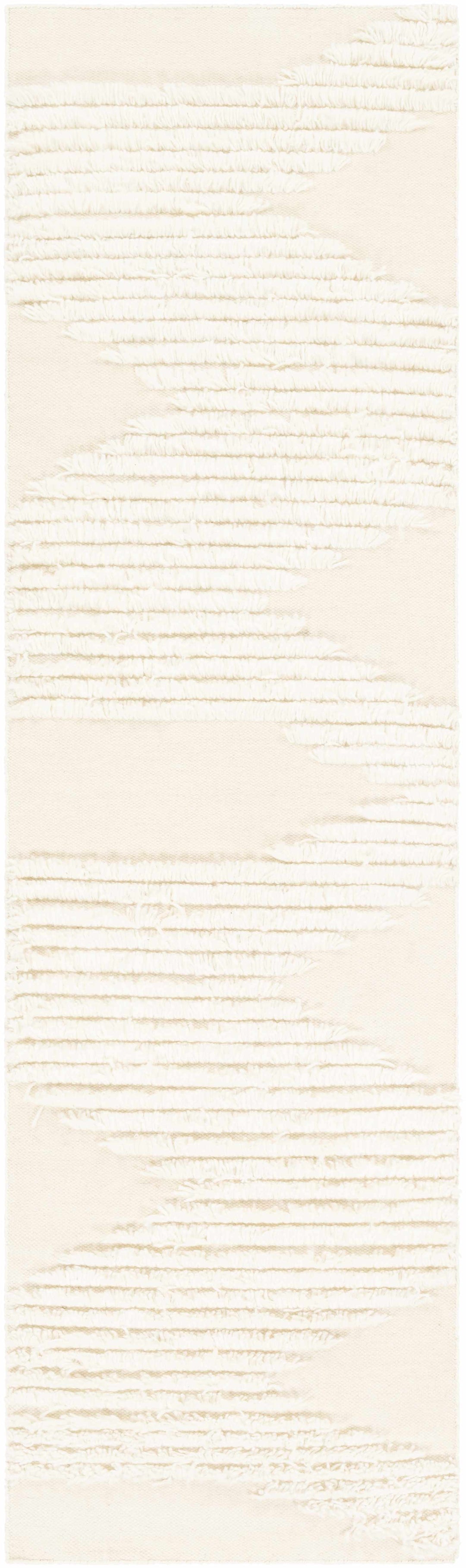 Woodew Modern Style Ivory Hand Woven Wool Area Rug