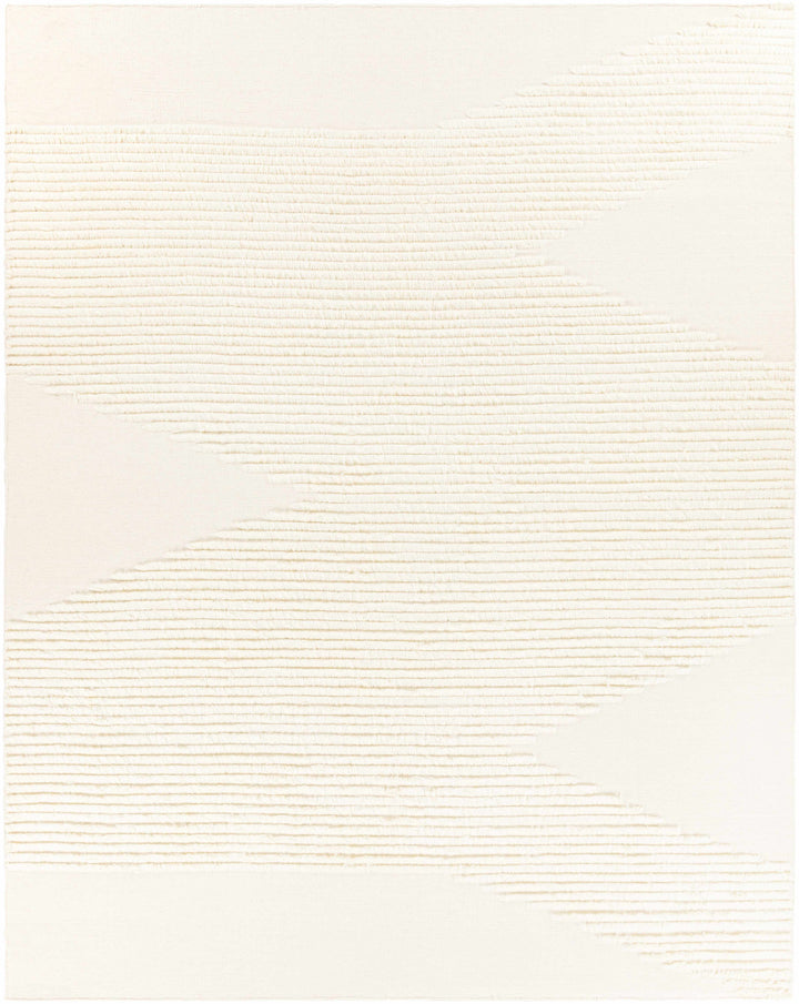 Woodew Modern Style Ivory Hand Woven Wool Area Rug