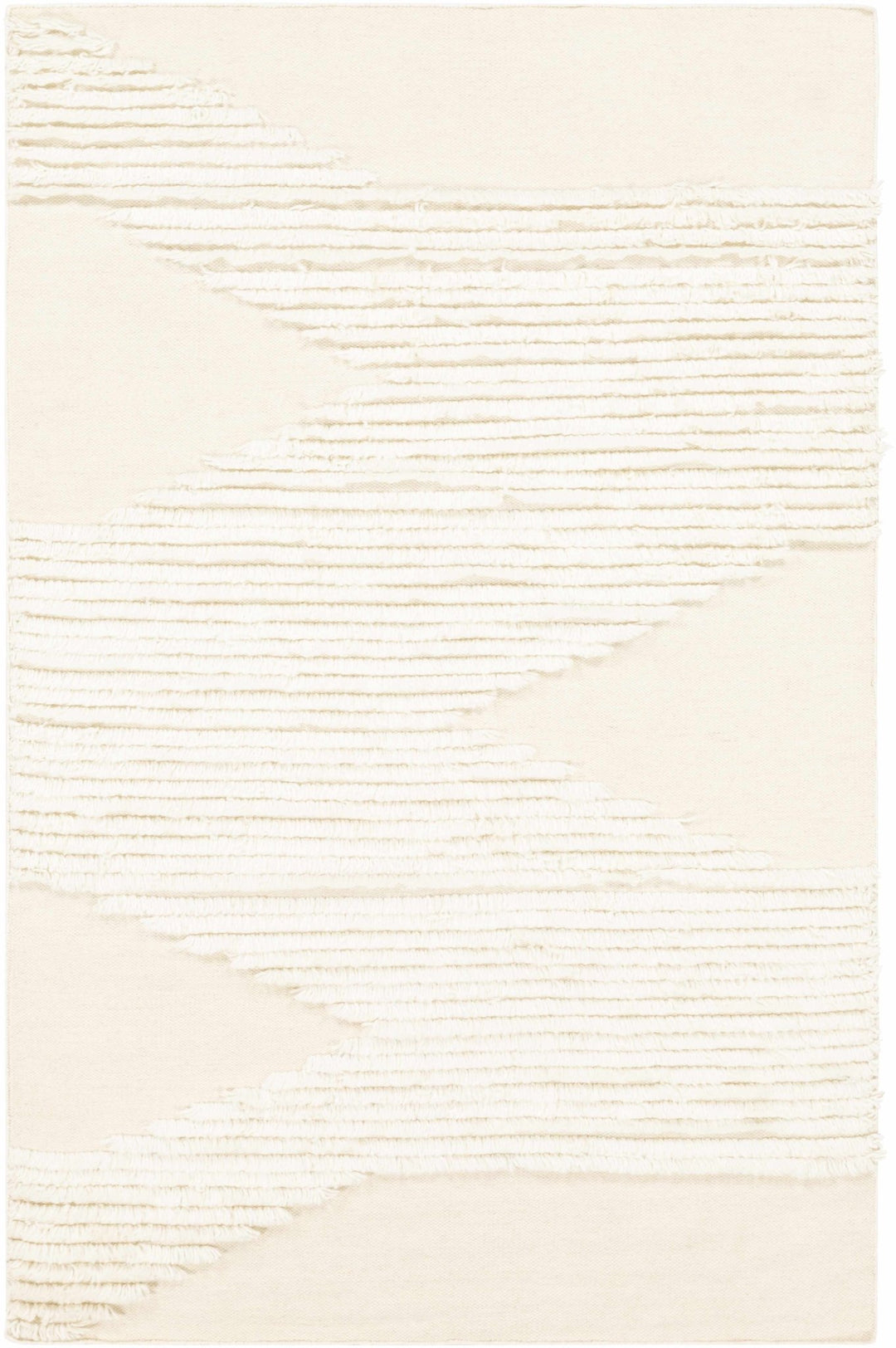 Woodew Modern Style Ivory Hand Woven Wool Area Rug - The Rug Decor