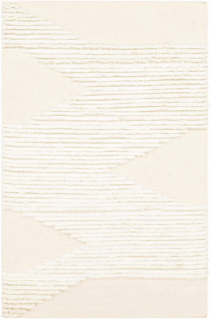 Woodew Modern Style Ivory Hand Woven Wool Area Rug - The Rug Decor