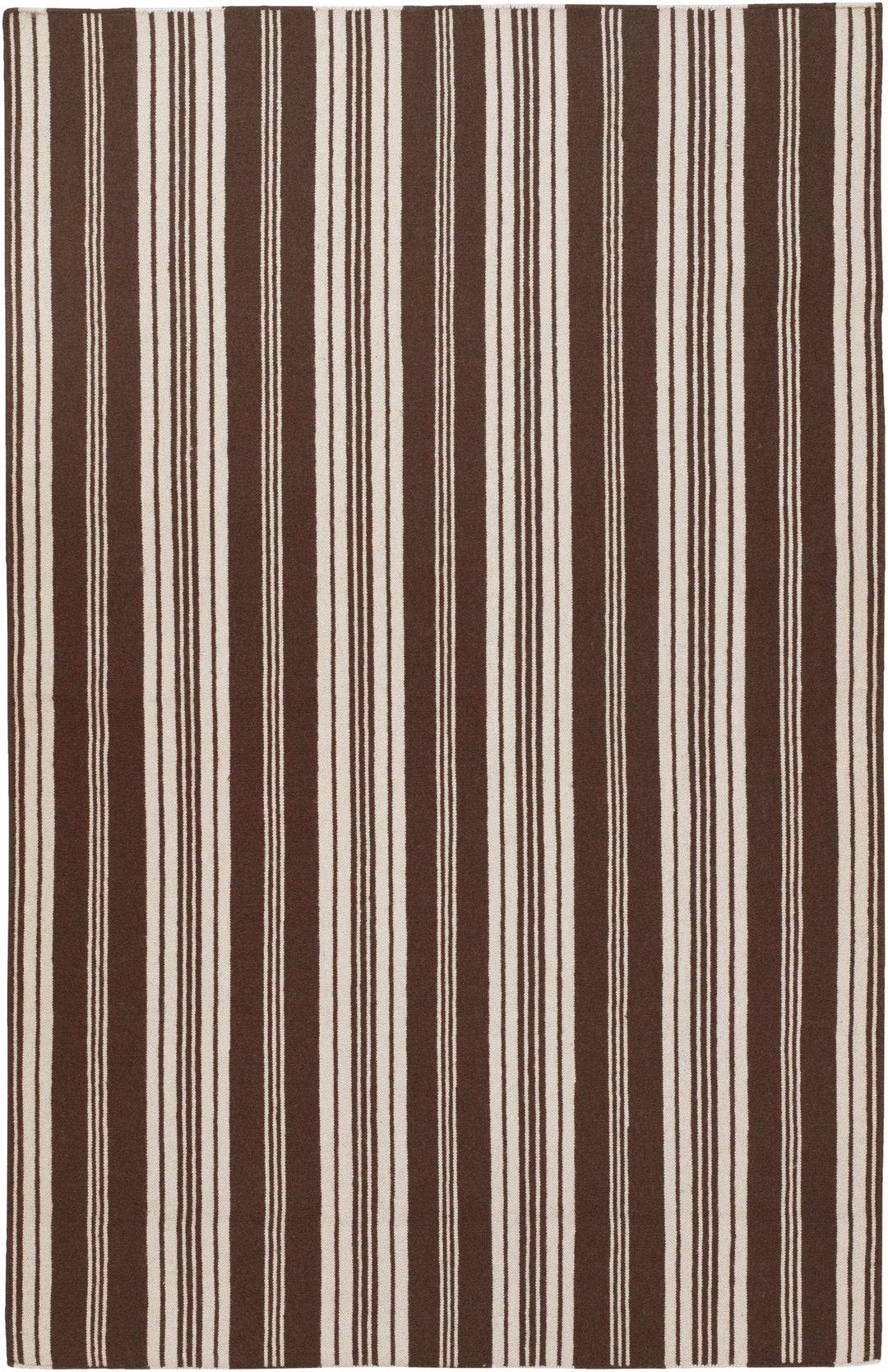 Woosung Hand Woven Modern Striped Pattern Brown And Beige Area Rug - The Rug Decor