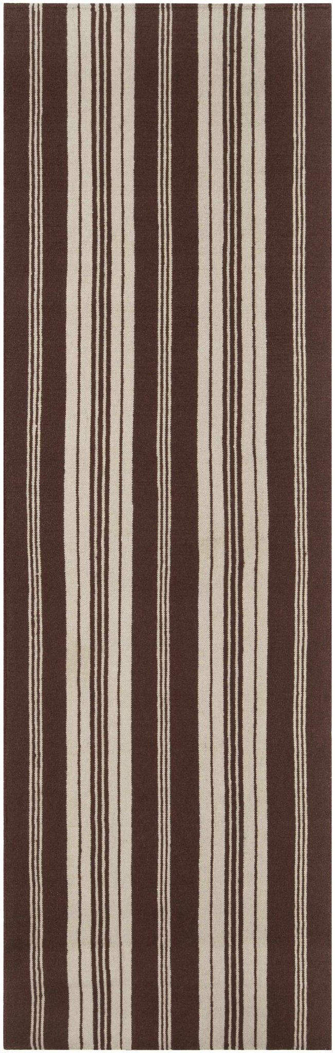 Woosung Hand Woven Modern Striped Pattern Brown And Beige Area Rug - The Rug Decor