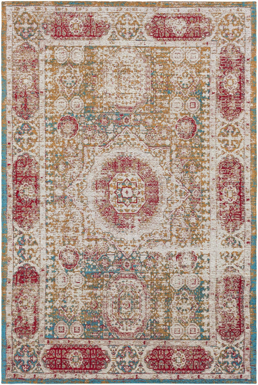 Wrangell Traditional Style Beige And Red Hand Woven Area Rug - The Rug Decor