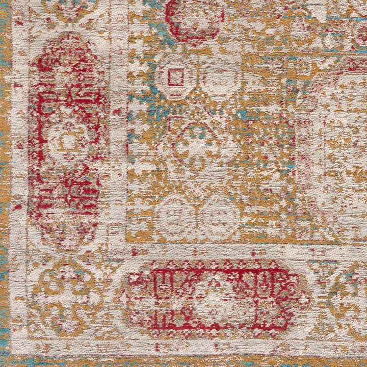 Wrangell Traditional Style Beige And Red Hand Woven Area Rug - The Rug Decor