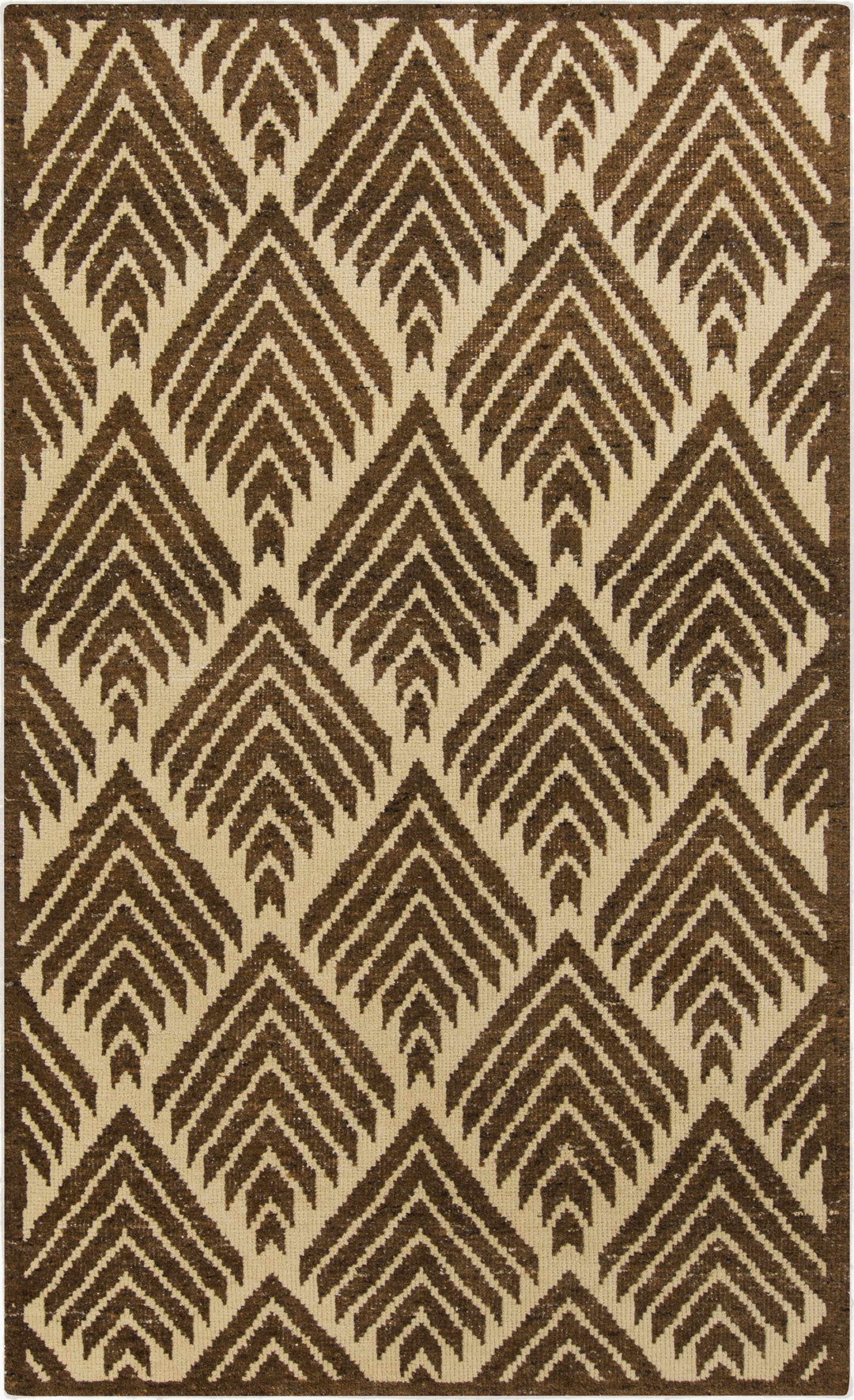 Wrexham Modern Style Brown And Beige Hand Knotted Area Rug