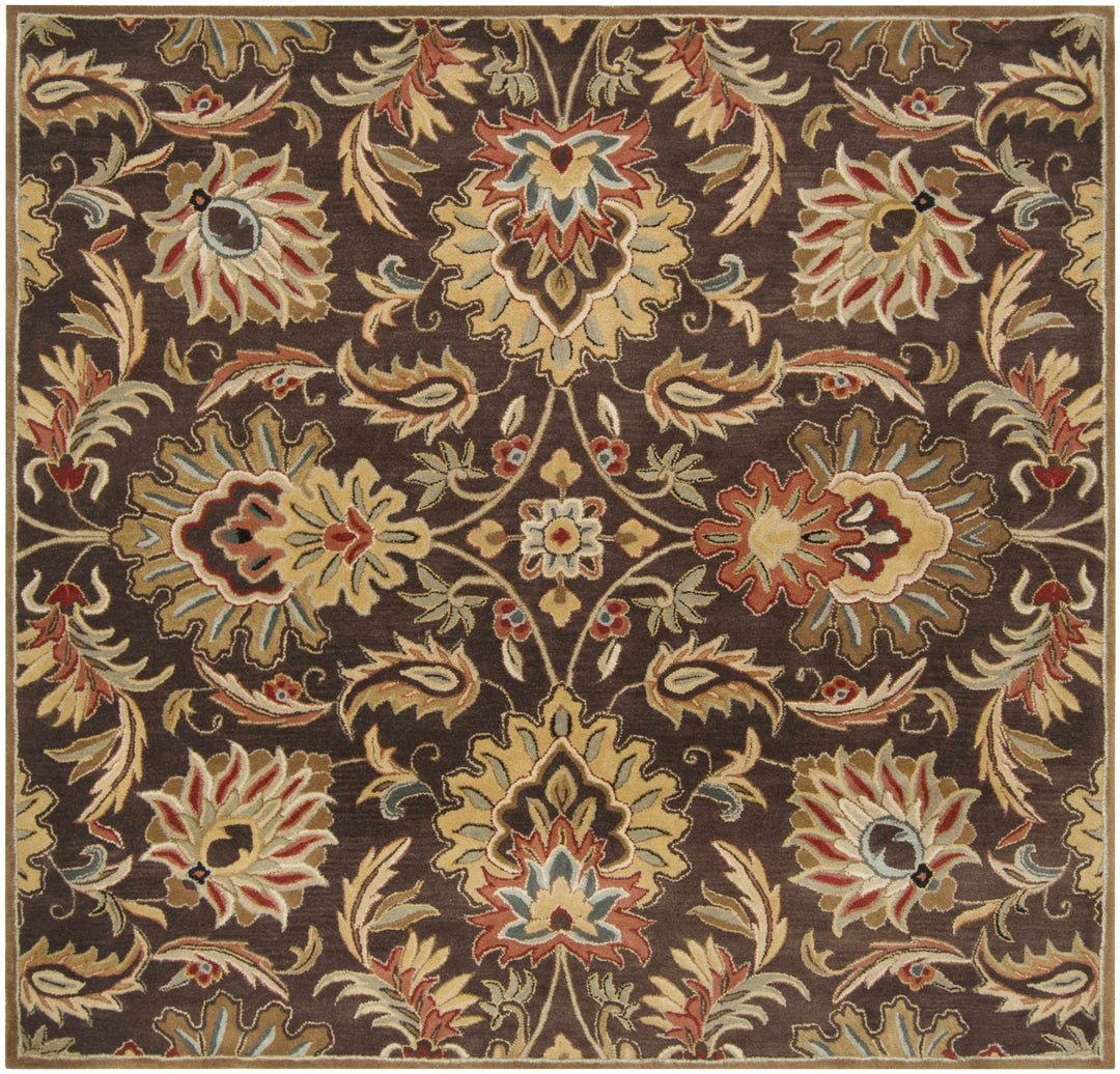 Wrens Traditional Floral Design Hand Tufted Brown Wool Rug - The Rug Decor