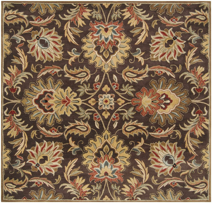 Wrens Traditional Floral Design Hand Tufted Brown Wool Rug - The Rug Decor