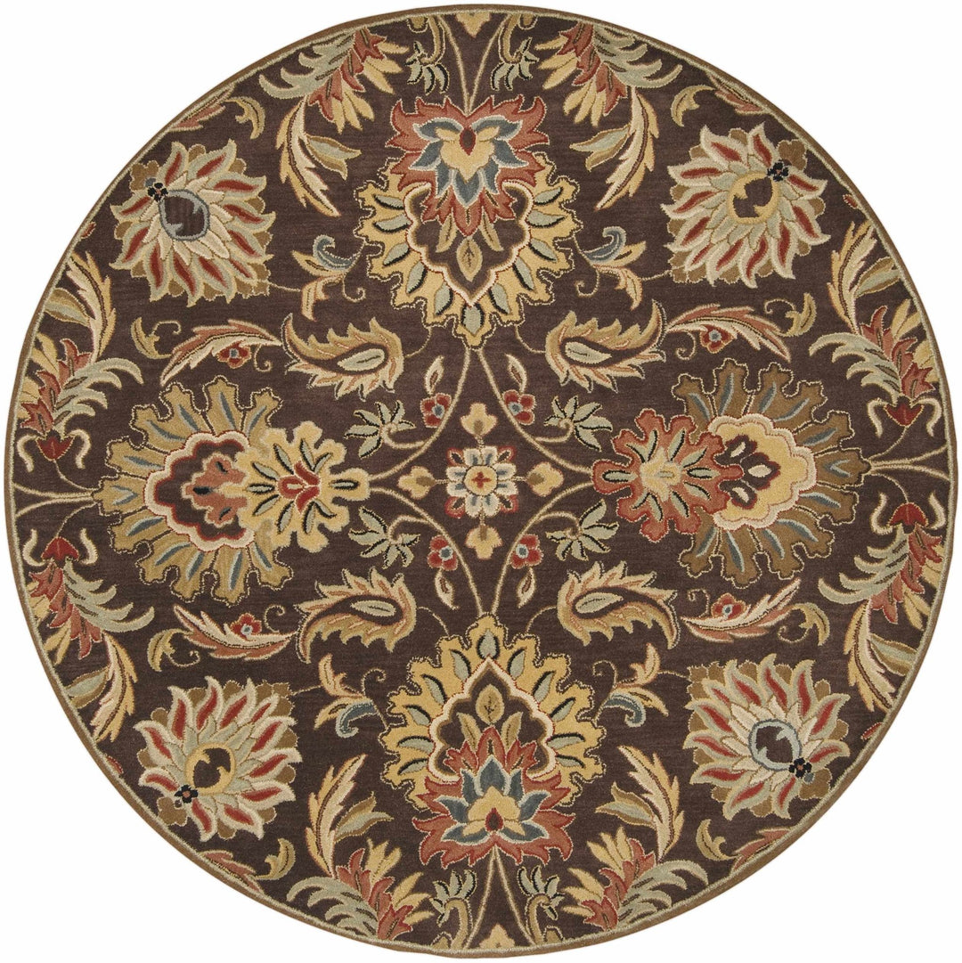 Wrens Traditional Floral Design Hand Tufted Brown Wool Rug - The Rug Decor