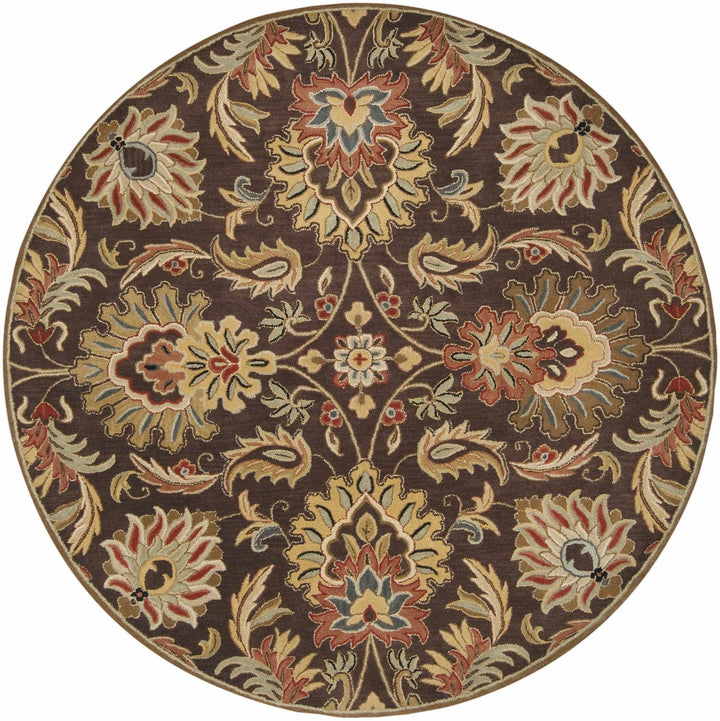 Wrens Traditional Floral Design Hand Tufted Brown Wool Rug - The Rug Decor