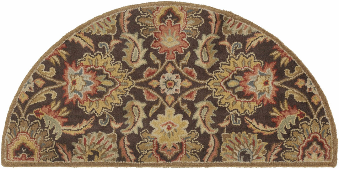 Wrens Traditional Floral Design Hand Tufted Brown Wool Rug - The Rug Decor