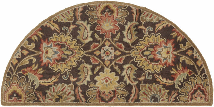 Wrens Traditional Floral Design Hand Tufted Brown Wool Rug - The Rug Decor