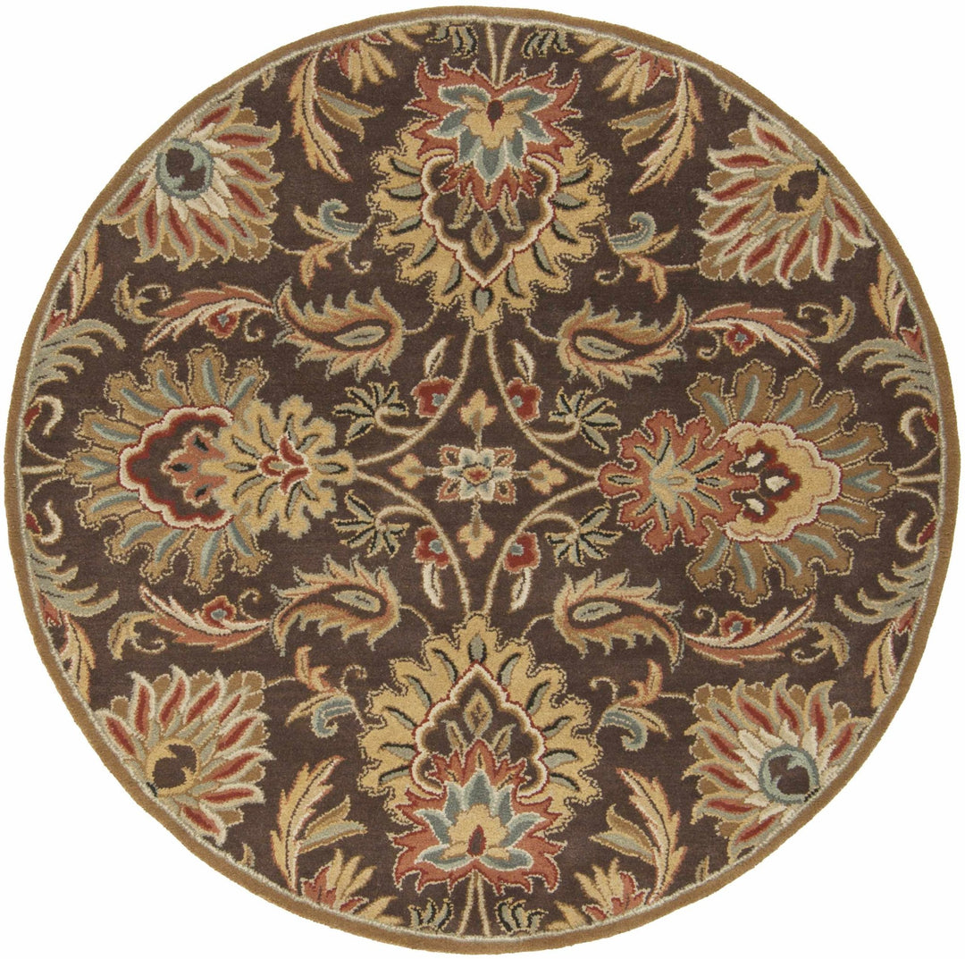 Wrens Traditional Floral Design Hand Tufted Brown Wool Rug - The Rug Decor