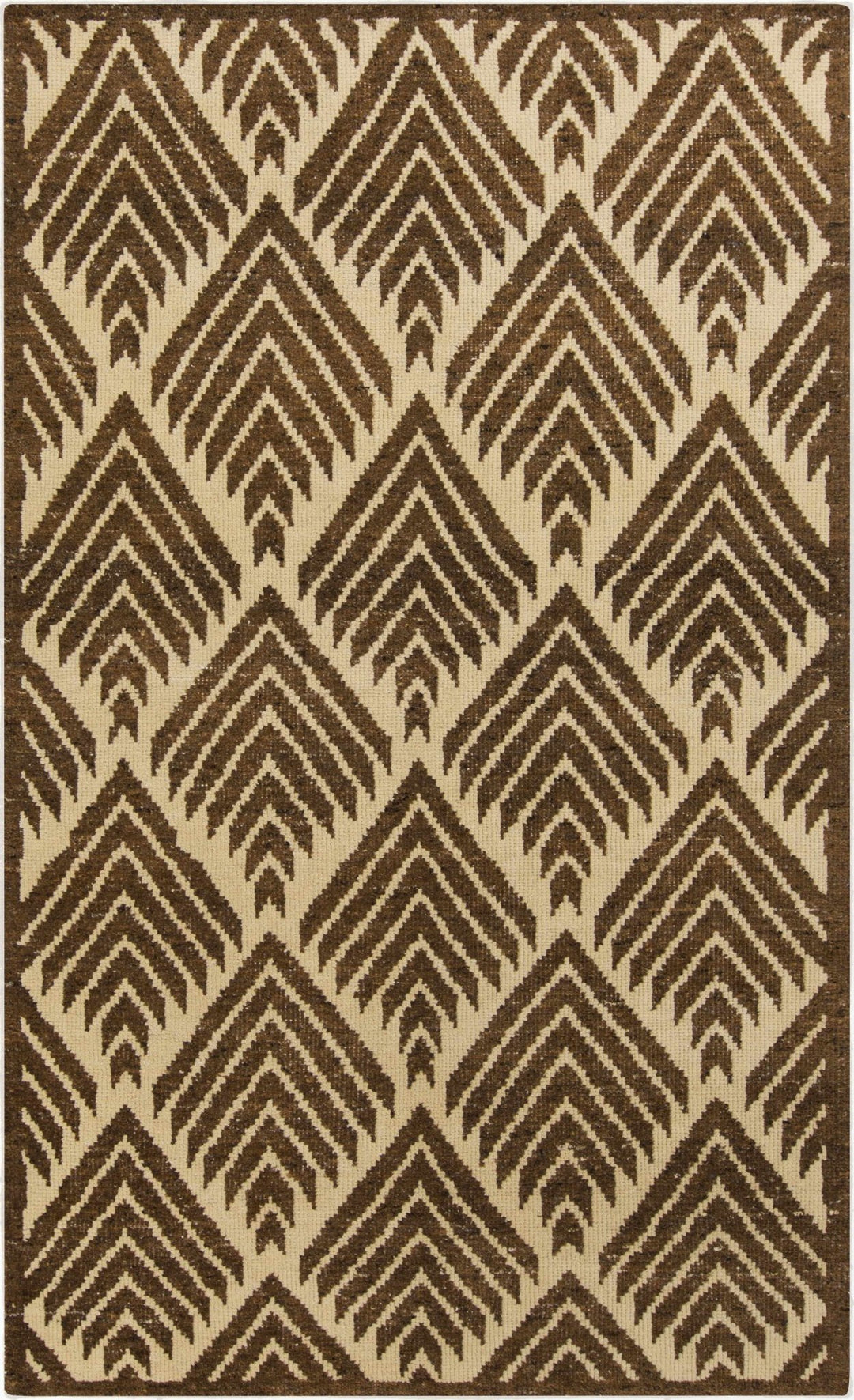 Wrexham Modern Style Brown And Beige Hand Knotted Area Rug - The Rug Decor
