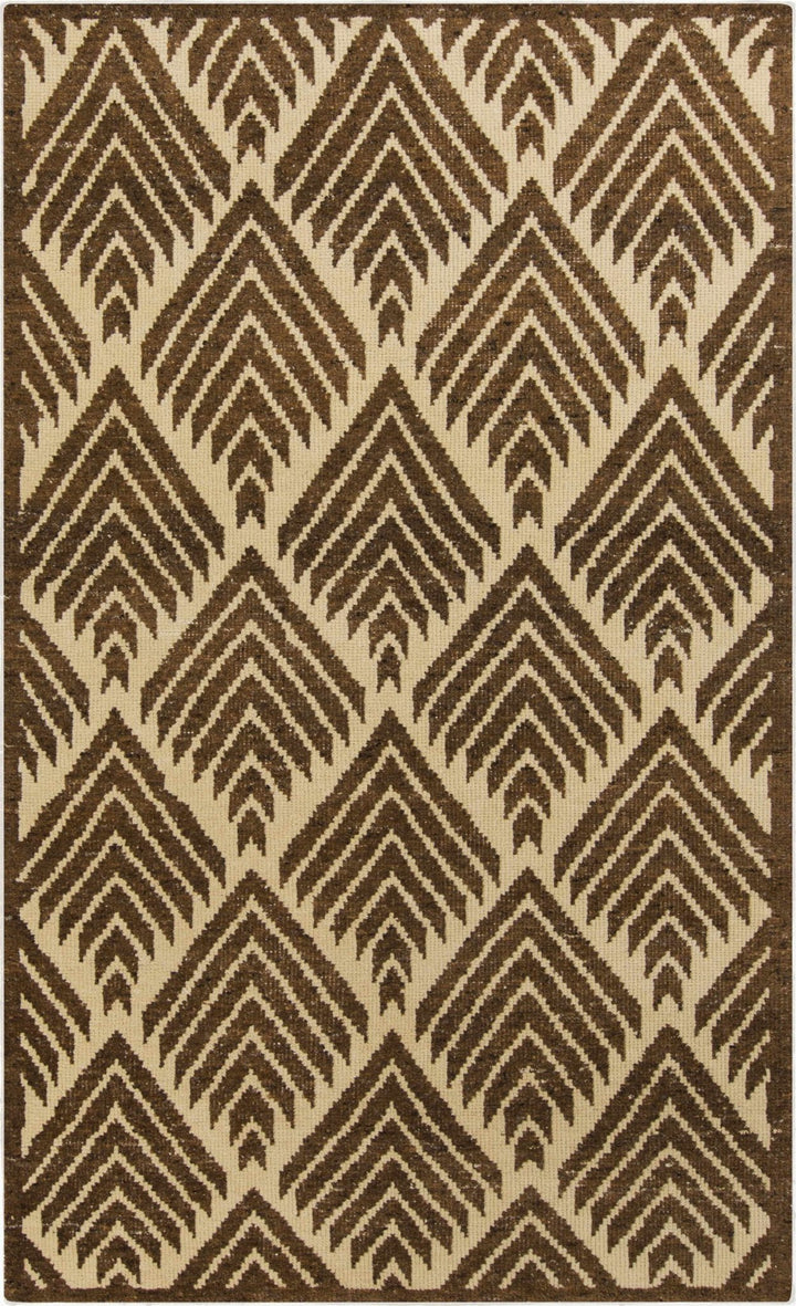 Wrexham Modern Style Brown And Beige Hand Knotted Area Rug - The Rug Decor