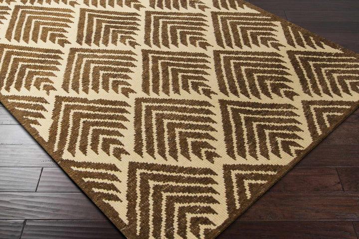 Wrexham Modern Style Brown And Beige Hand Knotted Area Rug - The Rug Decor