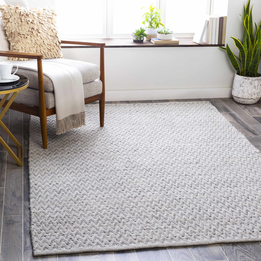 Wroxall Modern Style Ivory And Gray Hand Woven Area Rug - The Rug Decor