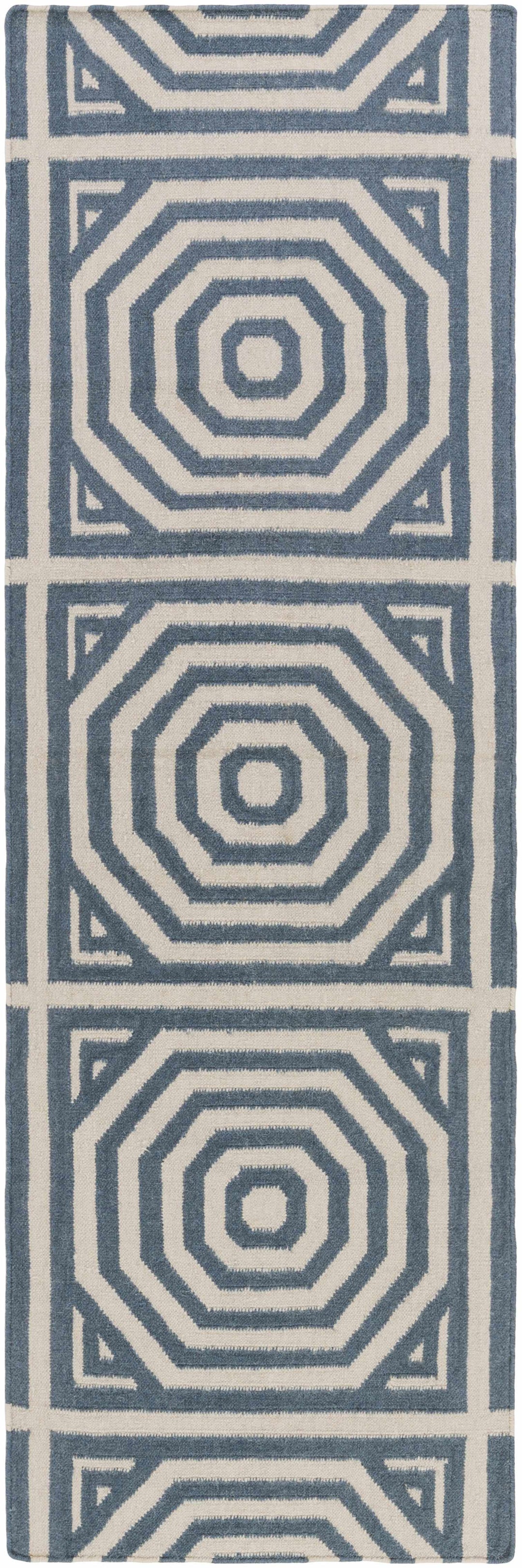 Westbrook Ivory And Gray Modern Style Hand Woven Wool Area Rug