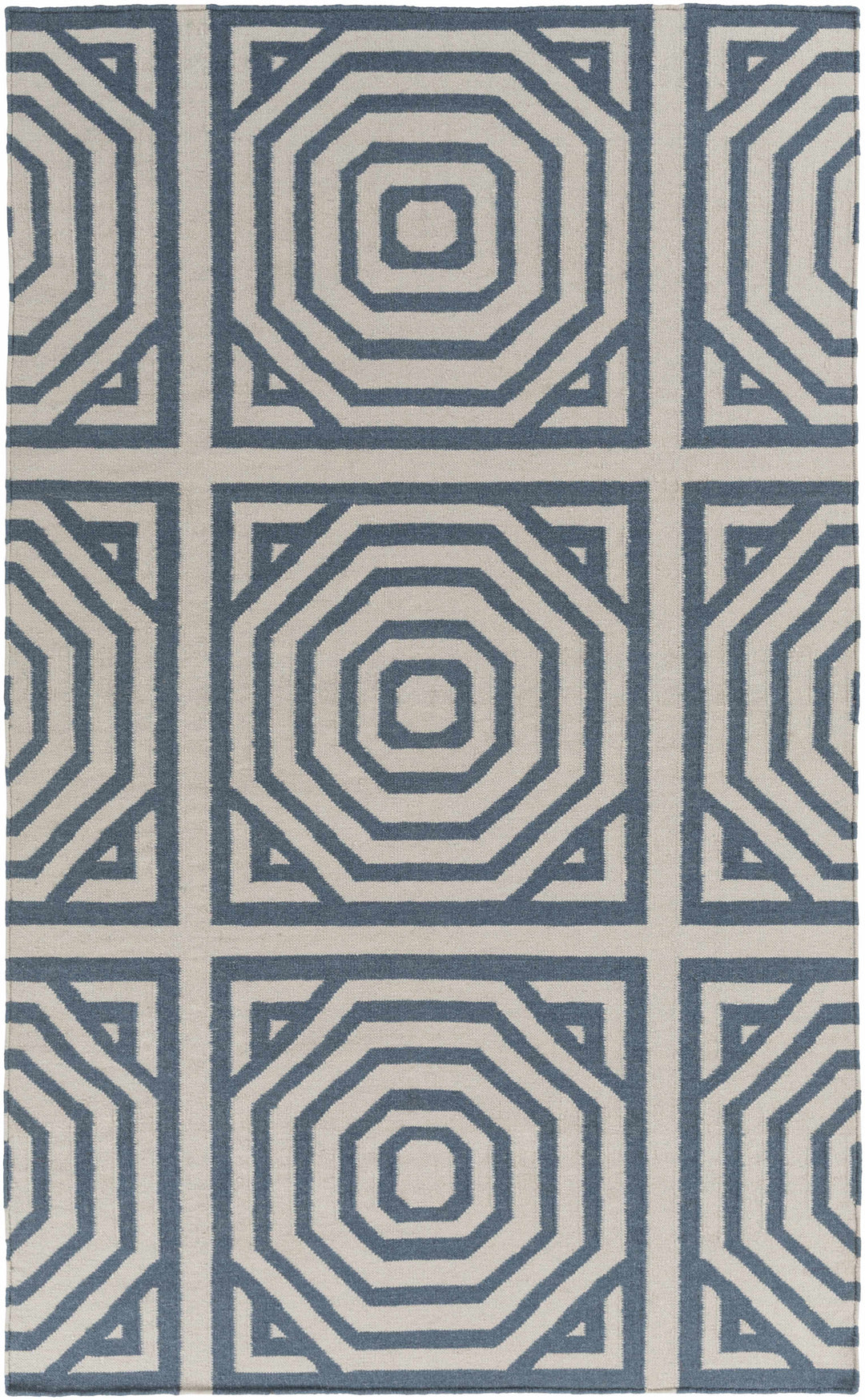 Westbrook Ivory And Gray Modern Style Hand Woven Wool Area Rug