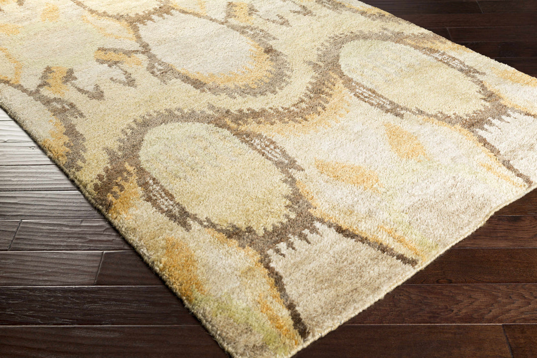 Westhoff Hand Knotted Beige And Brown Modern Style Area Rug