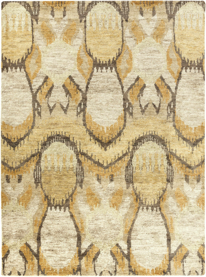 Westhoff Hand Knotted Beige And Brown Modern Style Area Rug