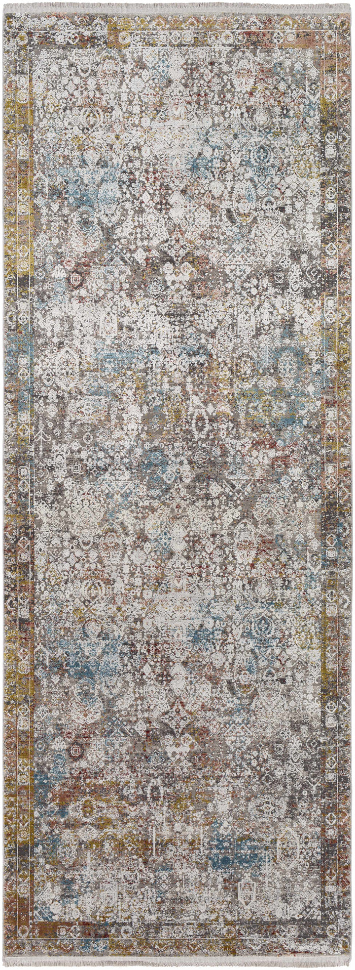 Witheridge Traditional Style Ivory And Gray Area Rug