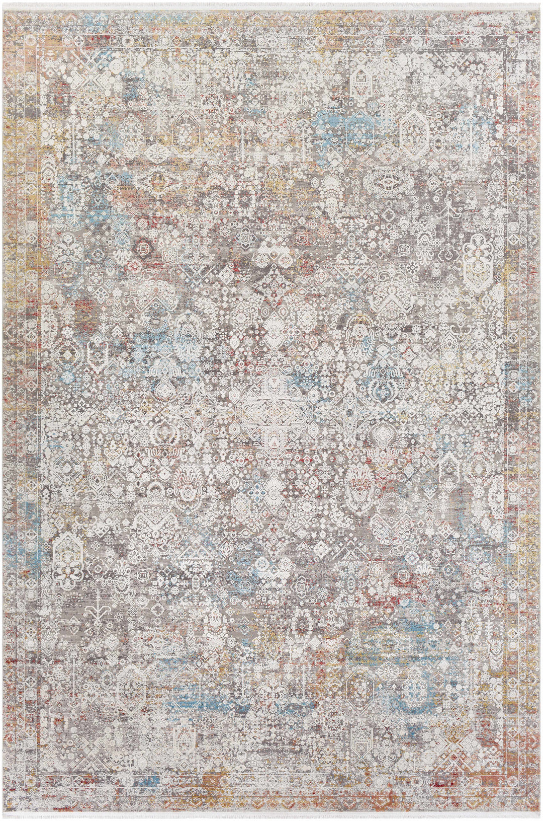 Witheridge Traditional Style Ivory And Gray Area Rug