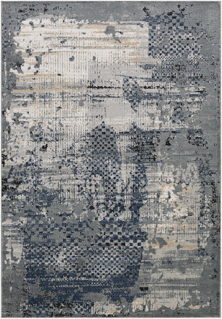 Waterboro Modern Abstract Design Gray Area Rug