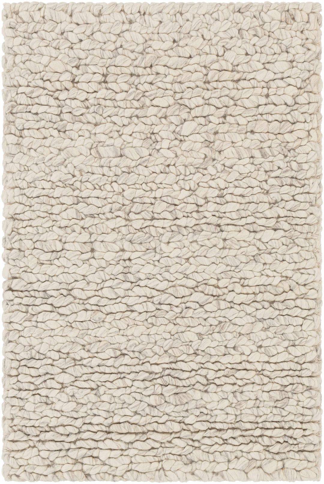 Wurtland Modern Style Beige Hand Woven Wool Area Rug