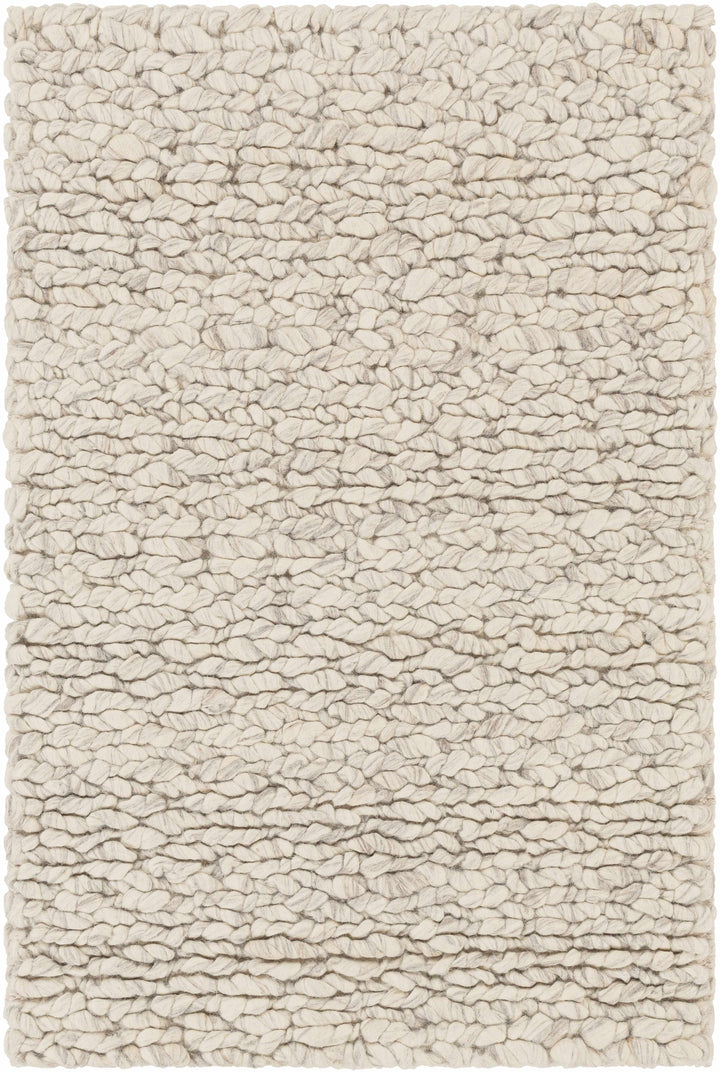 Wurtland Modern Style Beige Hand Woven Wool Area Rug