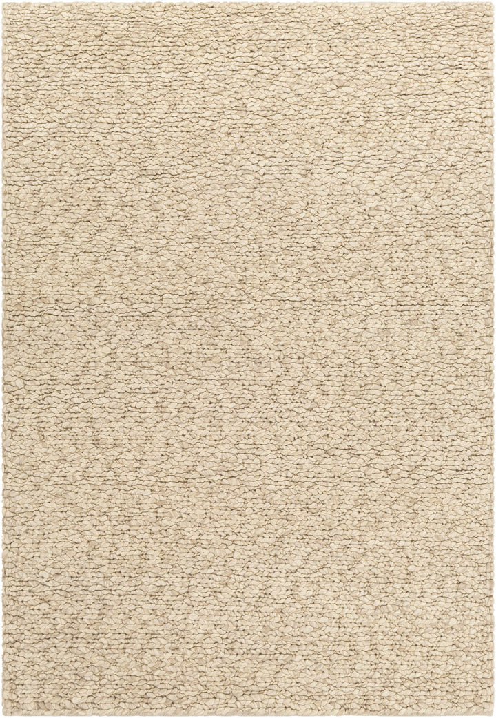 Wurtland Modern Style Beige Hand Woven Wool Area Rug