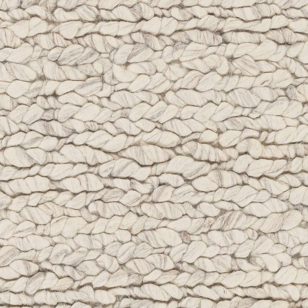 Wurtland Modern Style Beige Hand Woven Wool Area Rug